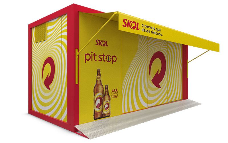 Skol surpreende e traz modelo inovador da franquia Pit Stop Skol para SC